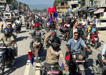 मेचीनगरमा एमालेको मोटरसाईकल र्याली : जेन —जी समूहका माग एमालेले मात्र सम्बोधन गर्ने