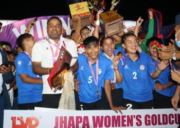 मीना देउवाको निर्णायक गोलमा पुलिस झापा महिला गोल्डकपको च्याम्पियन