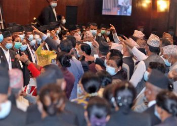एमालेको नाराबाजीका बीच संसदबाट बहुमतले विधेयक पारित गरिदै