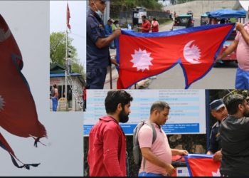 बालकृष्ण थापाको पहलमा फहराइयो राष्ट्रिय झण्डा