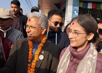 रवीन्द्र मिश्रको चुनावी घरदैलो कार्यक्रममा मनिषा कोइराला सहभागी