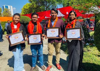 राष्ट्रव्यापी आधुनिक गीत प्रतियोगितामा शंकर थापा स्माइलकाे दुर्लभ क्लिन स्विप