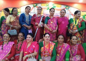 ताप्लेजुङको खेवाङ गाउँको मौलिक सरदेवी नृत्य बिर्तामोडमा पहिलो पटक गुञ्जियो