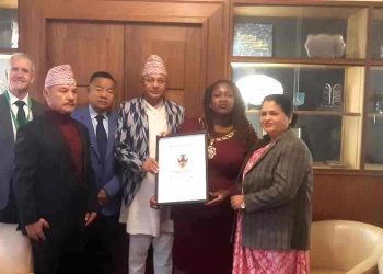 फोक्सटन एण्ड हाईट डिष्ट्रिकमा नगरप्रमुख सहित नेपाली प्रतिनिधि मण्डललाई स्वागत सम्मान