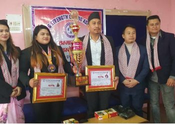 १० औँ विश्व स्ट्रेन्थ लिफ्टिङ च्याम्पियनसिपको पदक विजेता दीपा विष्ट सम्मानित