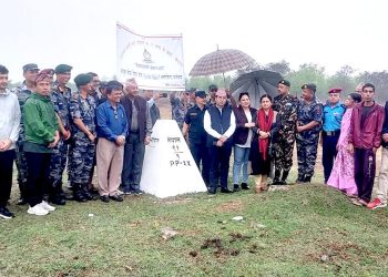 सशस्त्र प्रहरीले शुरु गर्यो नेपाल–भारत सीमाक्षेत्रमा तीनहप्ते पैदल यात्रा, पहिलो दिन मेचीनगरको वडानम्बर ७ देखि १ नम्बरको यात्रा