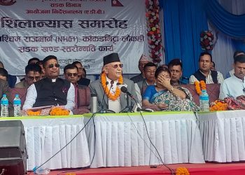 एसियन हाइवेको औपचारिक शिलन्यास : अब विदेशका ठुला र चिल्ला सडकमा ‘सेल्फी’ खिच्न जानै पर्दैन’ : ओली