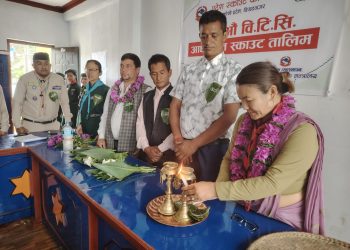 नेपाल स्काउटको ५९९औं आधारभूत तालिम खोटाङमा सुरु, पहाडी जिल्लाका स्थानीय तहको सक्रिय सहभागिता