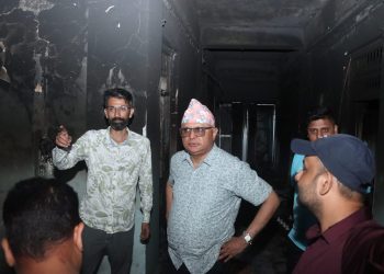 मुख्यमन्त्री कार्कीद्वारा ‘जेन-जी’ आन्दोलनले क्षतिग्रस्त कार्यालयको निरीक्षण