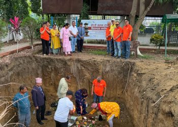काँकरभिट्टामा रोटरी क्लक टावरको शिलान्यास