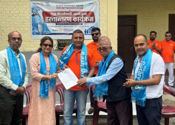 धुलावारी क्याम्पसलाई रोटरीको शुद्ध पिउनेपानी आयोजना हस्तान्तरण