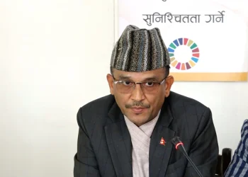 विपद् कोषको रकम र राहत वितरणसम्बन्धी बैठकको दृश्य