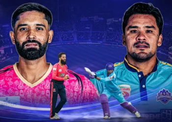कीर्तिपुर मैदानमा क्रिकेट खेलको दृश्य